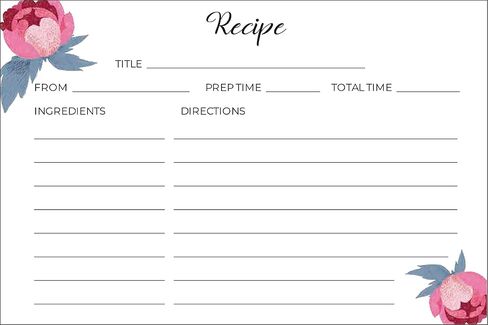 Heart & Berry Strawberry Recipe Cards - Set of 50 Thick Double-Sided Cards in Kuwait