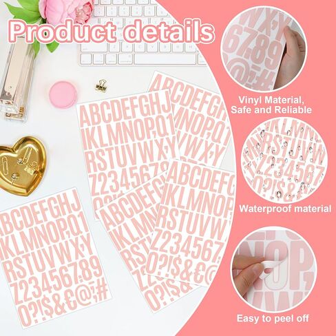 Letter Stickers 15 Sheets 750 PCS Alphabet Number Stickers 2 Inch Vinyl Self Adhesive Stick on Letters for Water Bottles Scrapbooking Cup Mailbox Crafts Bulletin Board Classroom Decor(Multicolor) in Saudi Arabia