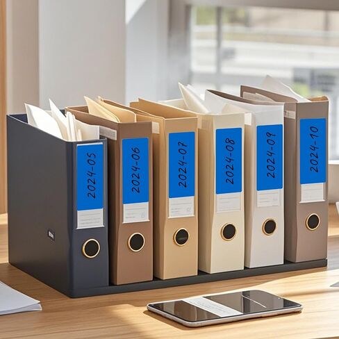 Black Labels 4 × 2 Inch Vinyl Rectangle Assorted Removable Color Coding Stickers Self-Adhesive Waterproof Colored Name Tags for Home Office Inventory 60 PCS in Kuwait