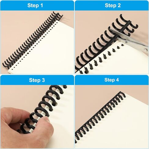 PATIKIL 12mm(1/2") Plastic Spiral Binding Coils, 25 Pcs Binding Spirals 85 Sheet Capacity 3:1 Pitch Binding Spirals for Binding Paper Sheets, Transparent Pink in Kuwait
