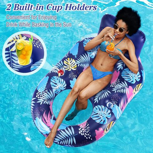 MoKo Inflatable Pool Float Pool Lounger Float for Adults River Floating Sofa Backrest Inflatable Lounge Inflatable Floating Chair in Saudi Arabia