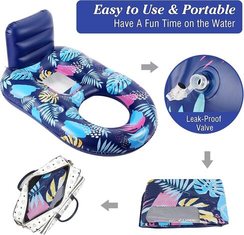 MoKo Inflatable Pool Float Pool Lounger Float for Adults River Floating Sofa Backrest Inflatable Lounge Inflatable Floating Chair in Saudi Arabia