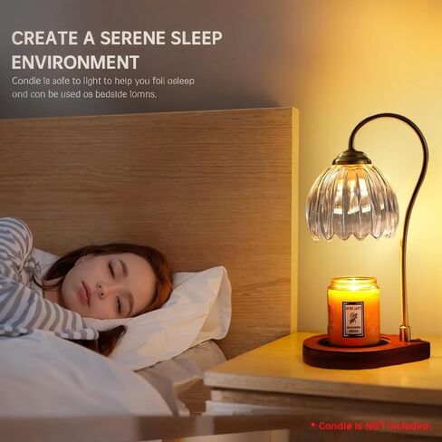 Candle Warmer Lamp with Timer, Electric Candle Warmer with 2 Bulbs, Dimmable Candle Warmer for Jar Candles, Electric Wax Warmer Vintage Home Decor, Candle Melter Lamp Gifts for Women Birthday Wedding in Saudi Arabia