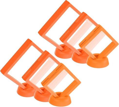 uxcell 6Pcs Floating Frame Display Case 3 Sizes Square 3D Floating Frame Display with Base for Jewelry Shells Medals Stamps Gems, Sapphire Blue in Saudi Arabia