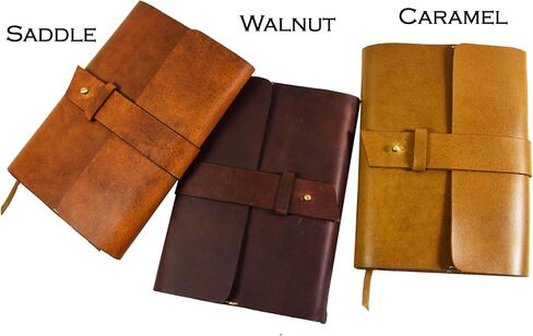 Leather Journal Notebally Track-Traveler's Notebook 200 صفحة 7.5 × 5.5 بواسطة Aaron Leather Goots (7.5 × 5.5 ، Cognac) in Kuwait