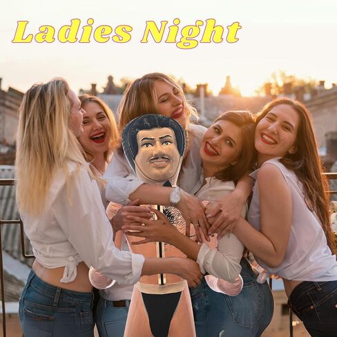 Merrimix - Fernando Male Inflatable Blow Up Doll with Chippendale Costume, Gag Gifts for Men, Bachelor Party Favors and Decorations Accessories, Funny Bachelorette in Kuwait
