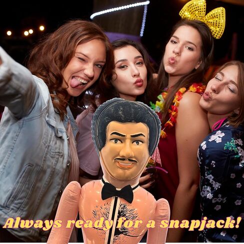 Merrimix - Fernando Male Inflatable Blow Up Doll with Chippendale Costume, Gag Gifts for Men, Bachelor Party Favors and Decorations Accessories, Funny Bachelorette in Kuwait
