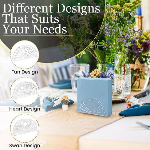 5.75 Inch Clear Plastic Napkin Holder - 24 Pieces (Fan Design) in Saudi Arabia