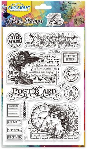 CHGCRAFT Stains Grunge Background Clear Stamps Wall Tile Stain Transparent Stamps Silicone Clear Stamp Seals for DIY Scrapbooking Photo Album Decoration, 4.3x6.3inch in Kuwait