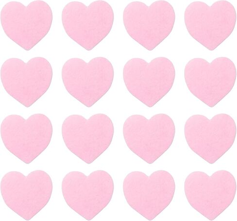 50 Pcs Felt Heart Cutout for Valentine’s Day Large 5 CM Cute Heart Embellishments for Wedding Decoration Scrapbooking Sewing Crafting Project (Pink) in Saudi Arabia