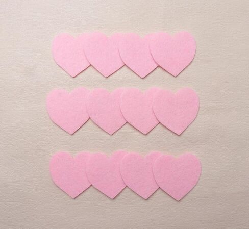 50 Pcs Felt Heart Cutout for Valentine’s Day Large 5 CM Cute Heart Embellishments for Wedding Decoration Scrapbooking Sewing Crafting Project (Pink) in Saudi Arabia