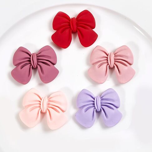 26pcs Slime Charms Bow Flatback Resin Charms Cute Bow Embellishments for Phone Cases, Photo Frames, Jewelry Boxes, Stationery Boxes, Scrapbooking DIY Crafts(colorful) in Saudi Arabia