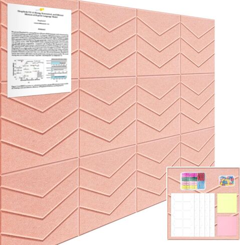Black Cork Board 47"X35" - 12 Pack Bulletin Boards Felt Wall Tiles with Removable Adhesive Tabs, Large Cork Board 48 X 36 Inches for Wall Office Large with Pushpins & Wooden Clip Pins, Sticky Notes in Saudi Arabia