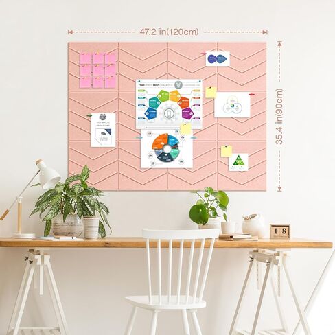 Black Cork Board 47"X35" - 12 Pack Bulletin Boards Felt Wall Tiles with Removable Adhesive Tabs, Large Cork Board 48 X 36 Inches for Wall Office Large with Pushpins & Wooden Clip Pins, Sticky Notes in Saudi Arabia