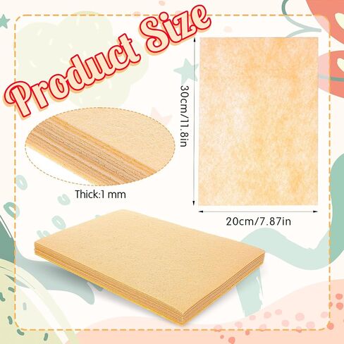Stiff Felt Sheets, 8"x 12" Felt Sheets for Crafts, 15Pcs White Felt Fabric Sheets Adhesive Felt Sheet 0.1mm Thin Felt Fabric for Halloween Christmas DIY Sewing Projects(White) in Saudi Arabia