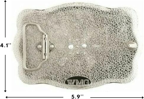 WMG Western St Jude Belt Buckle Gold Silver Saint Jude San Judas Cowboy Buckle Hebilla Vaquero Rodeo in Saudi Arabia