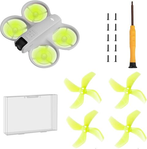 Drone Colorful Propellers for DJI Neo Low Noise Propellers Light Weight Durable Propeller Wing Blades for DJI Neo Accessories Quick Replacement Spare Parts 4pcs (Blue) in Kuwait