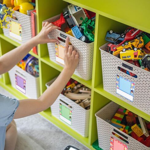 علامات اسم Patikil ، 36 جهاز كمبيوتر ملصقات اسم الفصل الدراسي لوحات ملصق ذاتي اللصق مع صور لمكتب الحافلة خزانة ، 6 ألوان in Kuwait