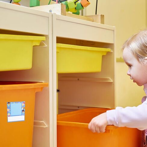 علامات اسم Patikil ، 36 جهاز كمبيوتر ملصقات اسم الفصل الدراسي لوحات ملصق ذاتي اللصق مع صور لمكتب الحافلة خزانة ، 6 ألوان in Kuwait