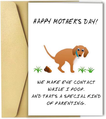 OJsensai Happy Mother's Day Card from Dog, Personalized Mothers Day Gifts for Dog Mom Grandma, Funny Dog Mothers Day Card for Women, Unique Gift Idea for Dog Owner in Kuwait