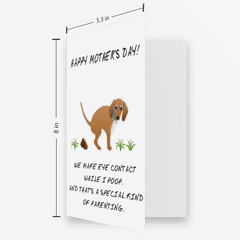 OJsensai Happy Mother's Day Card from Dog, Personalized Mothers Day Gifts for Dog Mom Grandma, Funny Dog Mothers Day Card for Women, Unique Gift Idea for Dog Owner in Kuwait