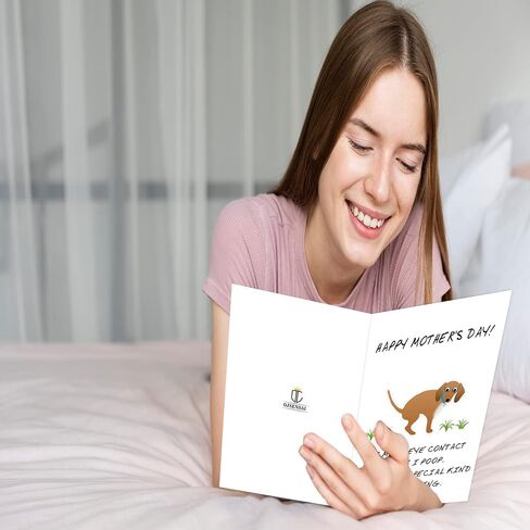 OJsensai Happy Mother's Day Card from Dog, Personalized Mothers Day Gifts for Dog Mom Grandma, Funny Dog Mothers Day Card for Women, Unique Gift Idea for Dog Owner in Kuwait