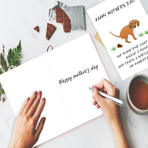 OJsensai Happy Mother's Day Card from Dog, Personalized Mothers Day Gifts for Dog Mom Grandma, Funny Dog Mothers Day Card for Women, Unique Gift Idea for Dog Owner in Kuwait
