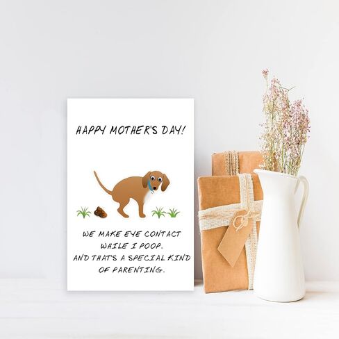 OJsensai Happy Mother's Day Card from Dog, Personalized Mothers Day Gifts for Dog Mom Grandma, Funny Dog Mothers Day Card for Women, Unique Gift Idea for Dog Owner in Kuwait