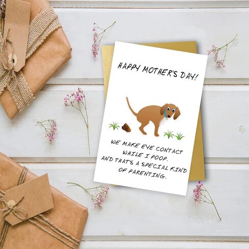 OJsensai Happy Mother's Day Card from Dog, Personalized Mothers Day Gifts for Dog Mom Grandma, Funny Dog Mothers Day Card for Women, Unique Gift Idea for Dog Owner in Kuwait