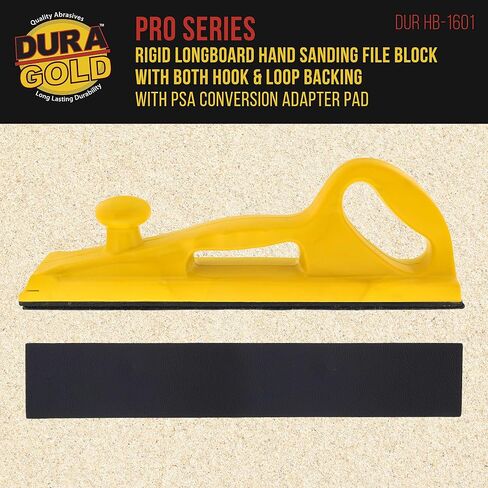 مجموعة أدوات السنفرة اليدوية فائقة المرونة من Dura-Gold Pro Series مع كل من ظهر الخطاف والحلقة ووسادة تحويل PSA - للبكرات المستمرة أو 40.64 سم × 6.97 سم، ورق الصنفرة، تلقائي in Kuwait