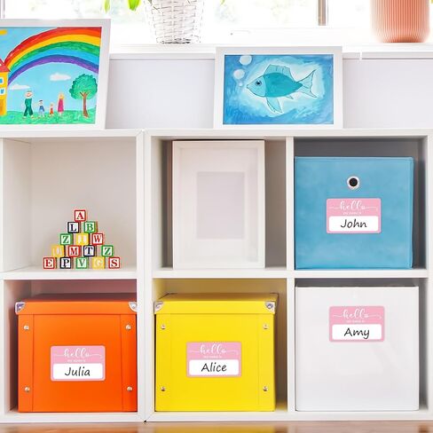 300pcs مرحبًا ، اسمي ملصقات فاتحة اللون الوردي الملصق اللطيف اللذيذ اللذيذ ملصقات ملصقات للمكتب المدرسي الفصل الدراسي in Kuwait
