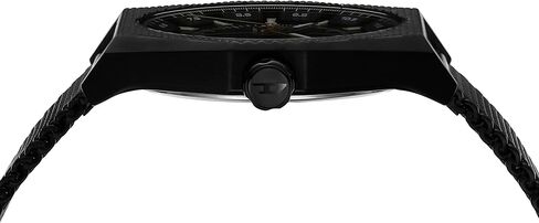 Diesel Scraper Stainless Steel and Leather Three-Hand Analog Men's Watch, Color: Gunmetal, Brown (Model: DZ2189) in Kuwait