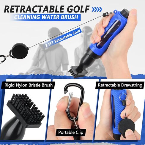 مجموعة تنظيف نادي الجولف 14 قطعة، تتضمن فرشاة تنظيف نادي الجولف مع منشفة جولف من الألياف الدقيقة المائية باللون الوردي وتي شيرتات الجولف وحقيبة كرة الجولف وأداة إصلاح ملحقات الجولف للنساء، وردي in Kuwait