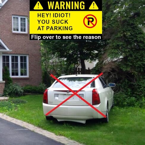 Bad Parking Cards, 100Pcs HEY IDIOT YOU S*CK AT PARKING Cards, 3.5"x2" Learn to Park Cards with Multi Reasons for Bad Parking, Funny Car Accessories Business Cards Gift for Adults in Saudi Arabia