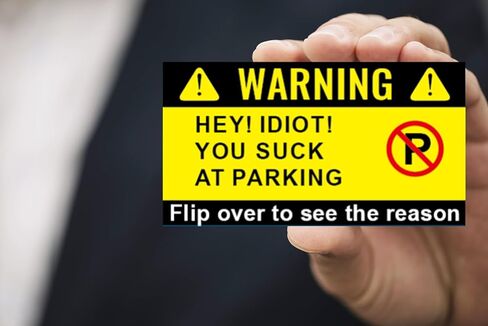 Bad Parking Cards, 100Pcs HEY IDIOT YOU S*CK AT PARKING Cards, 3.5"x2" Learn to Park Cards with Multi Reasons for Bad Parking, Funny Car Accessories Business Cards Gift for Adults in Saudi Arabia