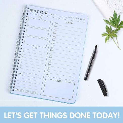 Undated Weekly Planner, Weekly To Do List Notebook with Goal & Habit Tracker Organizer, A5 5.8" x 8.0" Weekly Planner Notebook with Spiral Binding for Men or Women in Saudi Arabia