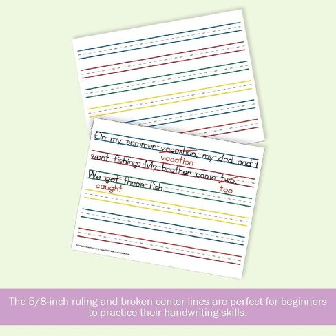 Barker Creek Raised Line Handwriting Paper, Use Sight and Touch to Strengthen Handwriting Skills with Color-Coded Raised Rules, 8.5'' x 11'', 50 Sheets per Pkg (5503) in Kuwait