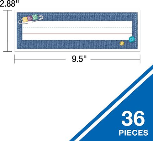 Carson Dellosa Crafty and Cool 36pc Name Plates for Classroom, Name Plate for Desk, Cubbies for Classrooms, Classroom Supplies, Locker Organization, Desk Name Plate, Name Tags for Classroom in Saudi Arabia