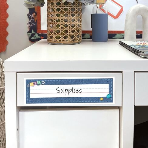 Carson Dellosa Crafty and Cool 36pc Name Plates for Classroom, Name Plate for Desk, Cubbies for Classrooms, Classroom Supplies, Locker Organization, Desk Name Plate, Name Tags for Classroom in Saudi Arabia