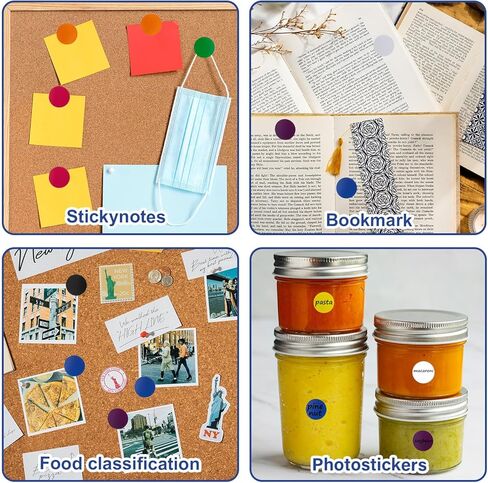 Giantree 0.5 Inch 8 Colors Round Stickers, 8000Pcs Color Dot Stickers, Blank Circle Sticker Labels to Write On 8 Color Dot Stickers for Office, Classroom (8 Colors 8 Rolls) in Saudi Arabia