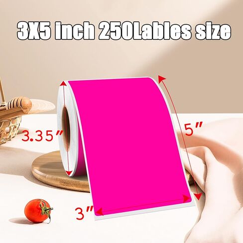 3 × 5 بوصة 250pcs ملصقات ترميز الألوان المستطيل ، والتصاق القوي من السهل كتابة الملصق للتحرك ، والتنظيم المربع ، والمخزون ، والأعمال ، والوردي الفلوريسنت in Kuwait
