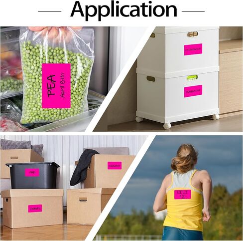 3 × 5 بوصة 250pcs ملصقات ترميز الألوان المستطيل ، والتصاق القوي من السهل كتابة الملصق للتحرك ، والتنظيم المربع ، والمخزون ، والأعمال ، والوردي الفلوريسنت in Kuwait