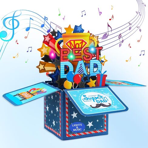 FaCraft Musical Mothers Day Card Pop Up - 3D Lights & Music Happy Singing Mothers Day Card with Envelope and Blank Insert for Mom Daughter Aunt Wife Grandma from Daughter Son Husband (Love You Mom) in Saudi Arabia