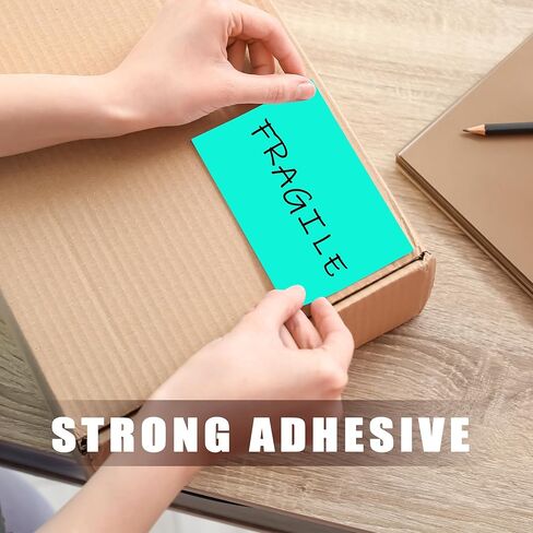 3 x 5 Inch 250Pcs Rectangle Color Coding Stickers,Strong Adhesion Easy to Write Label for Moving,Box Organization,Inventory,Business,Fluorescent Pink in Kuwait