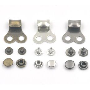 Bluemoona 20 Sets - Boot Hooks Lace مع مشبك برشام للإصلاح لإصلاح معسكر Hike Climb Leather Boot Shoes Fix Gunblack