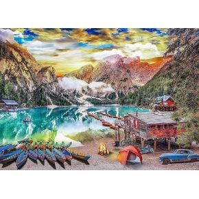 Jigsaw Puzzles 2000 Pieces for Adults Families Bear Village Pieces Fit Together Perfectly