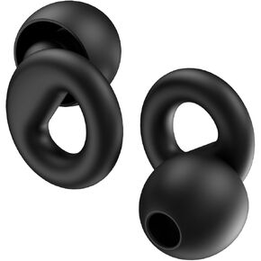 Ear Plugs for Noise Reduction and Sleeping –2 Pairs Reusable Soft Comfortable Ear Plugs–Ideal for Side Sleepers–27dB Noise Cancelling–Black