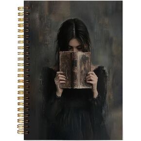 قوطيات الفيكتوريا المرأة الكتب المورد اللولبي ، مجلة كتاب لعشاق الكتب ، مجلة Moody Dark Academia ، هدايا للنساء Book Bookworm ، Goth Notebook 5.5x8.3 Inch-200