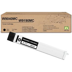 1PK W9040MC W9190MC Black Toner Cartridge Compatible for Color MFP E77822dn E77822z E77825dn E77825z E77830dn E77830z