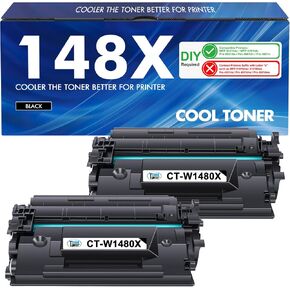 148x 148a خرطوشة الحبر أسود عائد مرتفع 4101FDW بديل متوافق مع HP 148X 148A W1480X W1480A لـ HP LASERJET MFP 4101FDW 4101FDN PRO 4001DW 4001DN 4001N PRINTER (2 PACK NO PLACT)